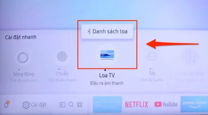 hướng dẫn kết nối loa với tivi samsung bằng Bluetooth bước 4