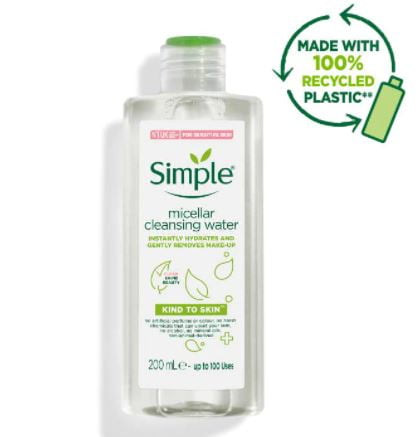 Nước tẩy trang Simple Kind To Skin Cleansing Micellar Water 200ml