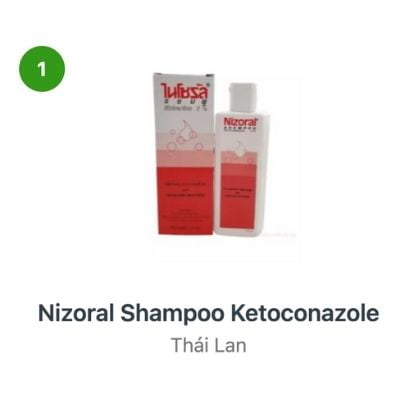 dầu gội trị gàu nấm da đầu Nizoral Thái Lan